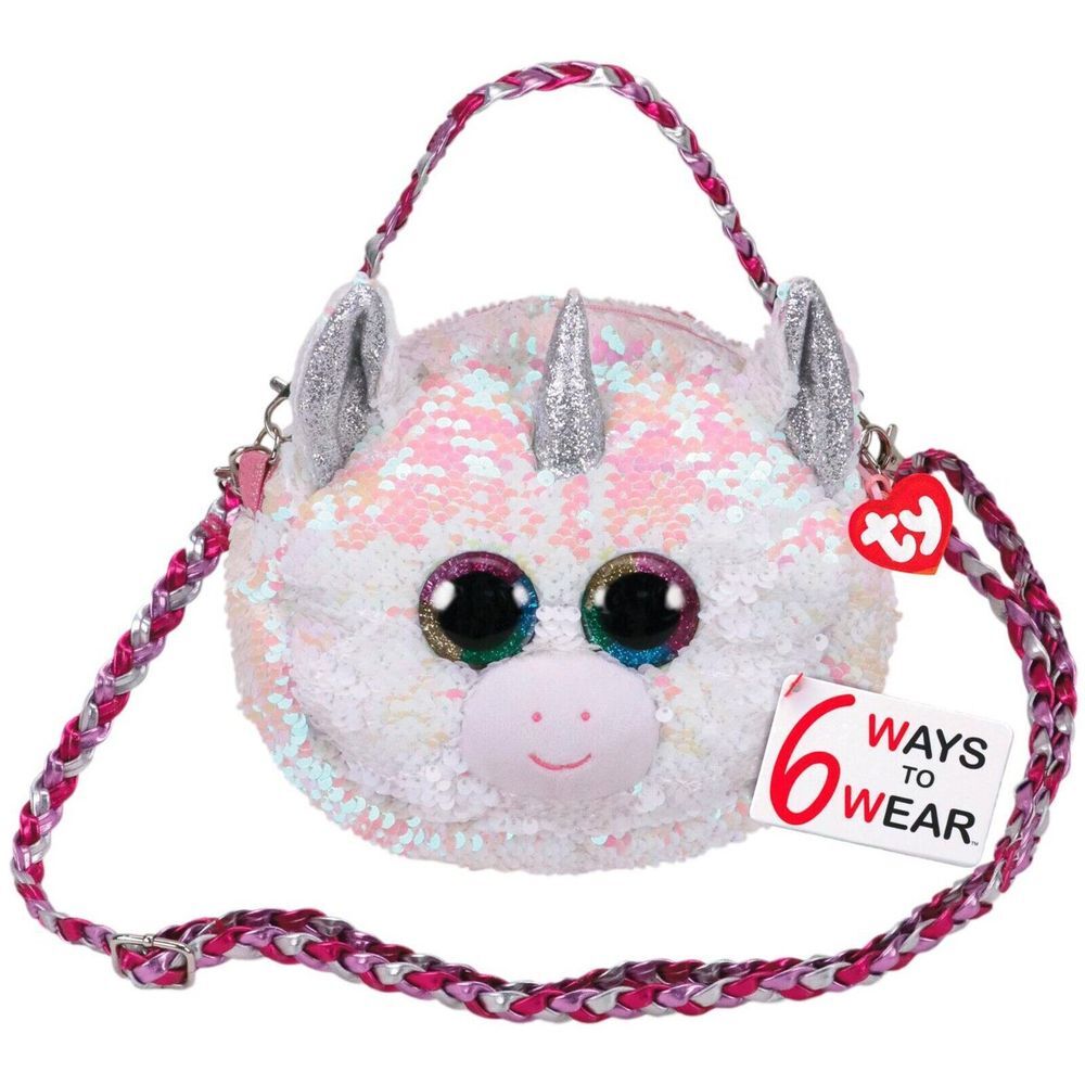 TY Flippables Sequin DIAMOND the‎ Unicorn 9" Fashion Purse 6 Ways to Wear NEW